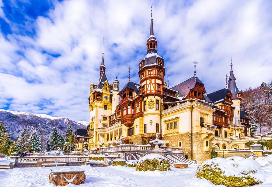 1-Day Minivan Tour 3 Castles : Dracula’s Peles & Wednesday - Bran Castle: Dracula Legends, Eerie Rooms, and Photo Angles