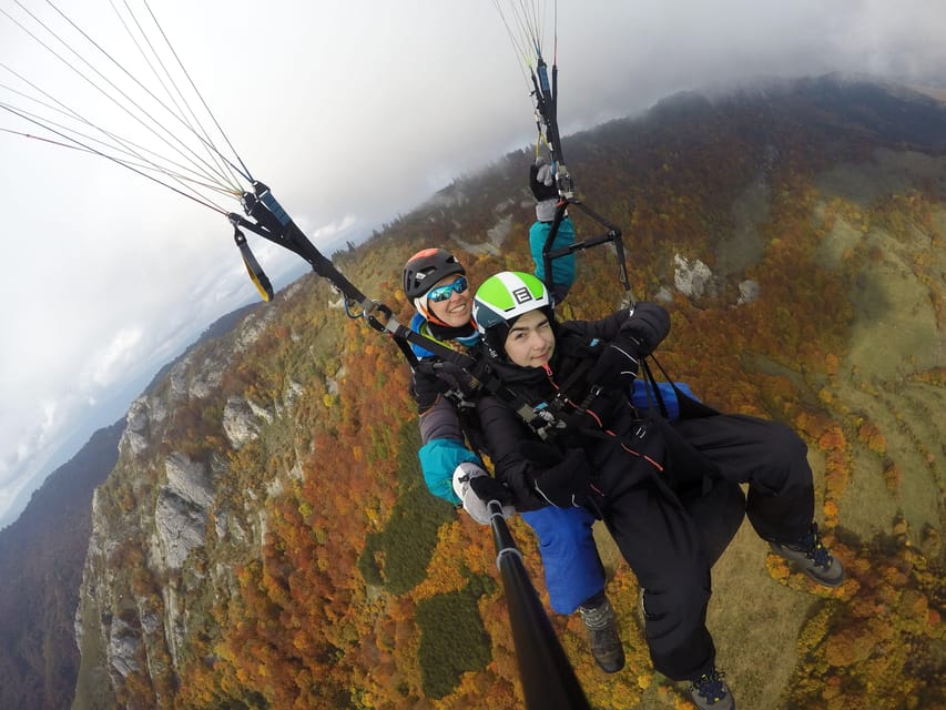 Brasov (:) Tandem Paragliding Experience - Meeting the team at Brasov, by the big backpacks