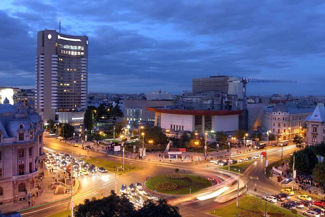 Bucharest Evening Tour and Traditional Dinner - 3 hours - University Square, National Theatre, and the Intercontinental Hotel