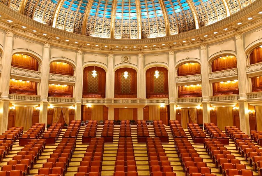 Bucharest: Parliament Palace Skip-the-line Ticket - First Level Meeting Rooms and the Ballroom: Marble, Light, and Real Purpose