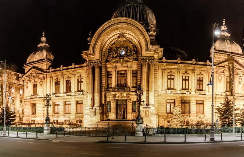 Bucharest: The Italian emigration in Romania - Palace of Justice and the riverfront that sets the tone