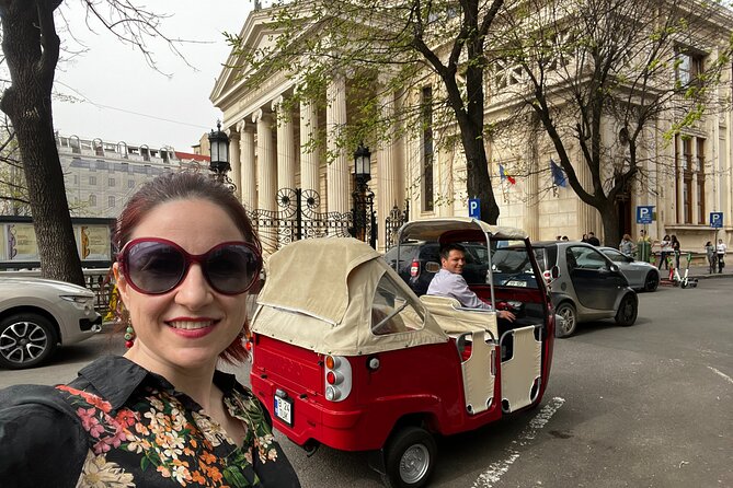 Bucharest Tuk Tuk city tour - Revolution Square, Royal Palace, and Civic Bucharest Power Moves