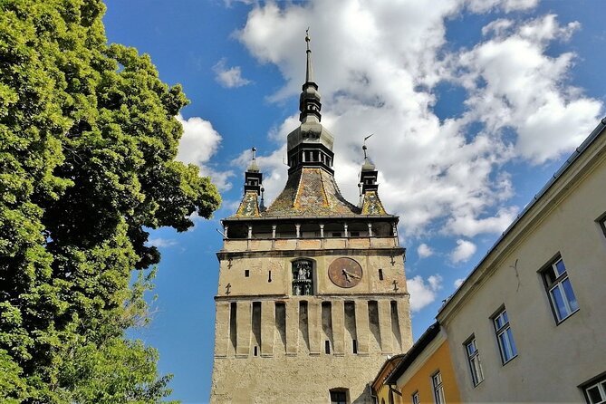 Exclusive tour: Sighisoara, Medias and Biertan tour from Sibiu - Clock Tower stop: views, narrow stairs, and the story of seven figurines