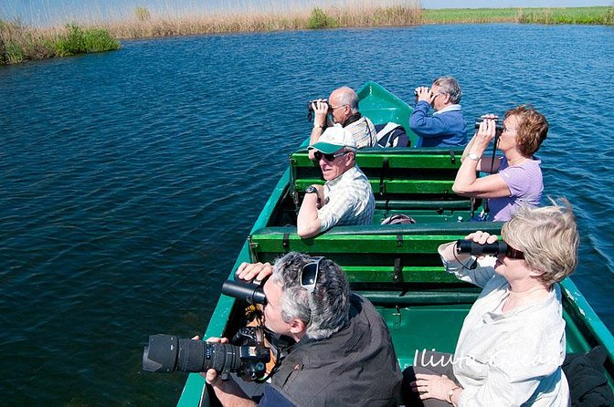 Guided Birdwatching day trip to the Danube Delta - private program - The boat, the captain, and seeing birds in tight channels