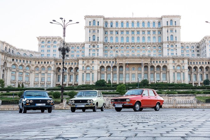 Private-Red Patrol Bucharest Flea Market Tour with a Romanian car - Parcul Carol I: old finds, then a striking red marble monument