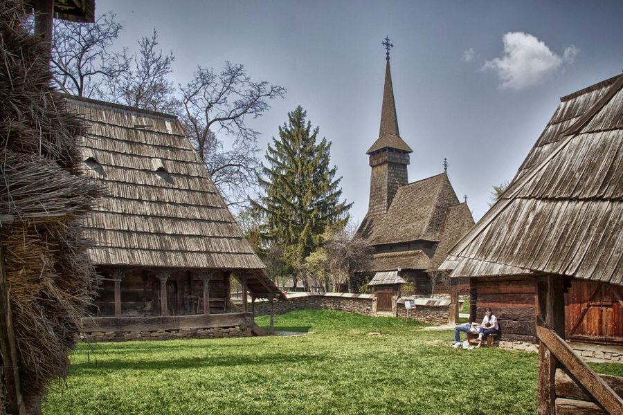 Traditions in Bucharest: Village Museum and Wine Tasting - National Village Museum: wooden churches, thatched roofs, and 300 preserved buildings
